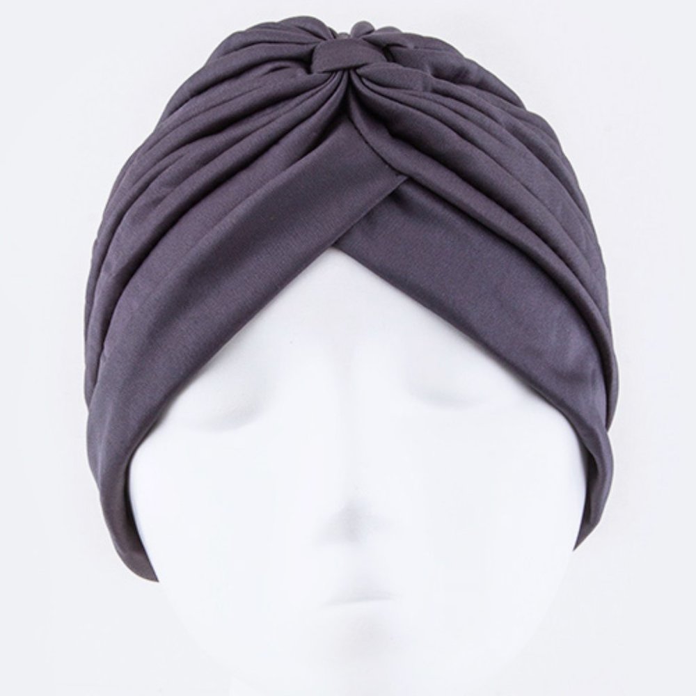 Charcoal Turban Knotted Twist Cap Shady Pines Chic
